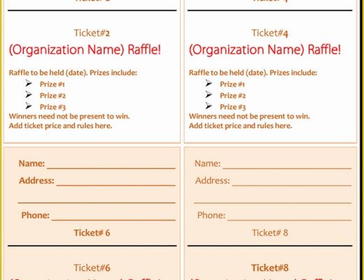 Ticket Layout Template Free Of 20 Free Raffle Ticket Templates with Automate Ticket