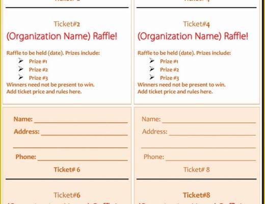 Ticket Layout Template Free Of 20 Free Raffle Ticket Templates with Automate Ticket