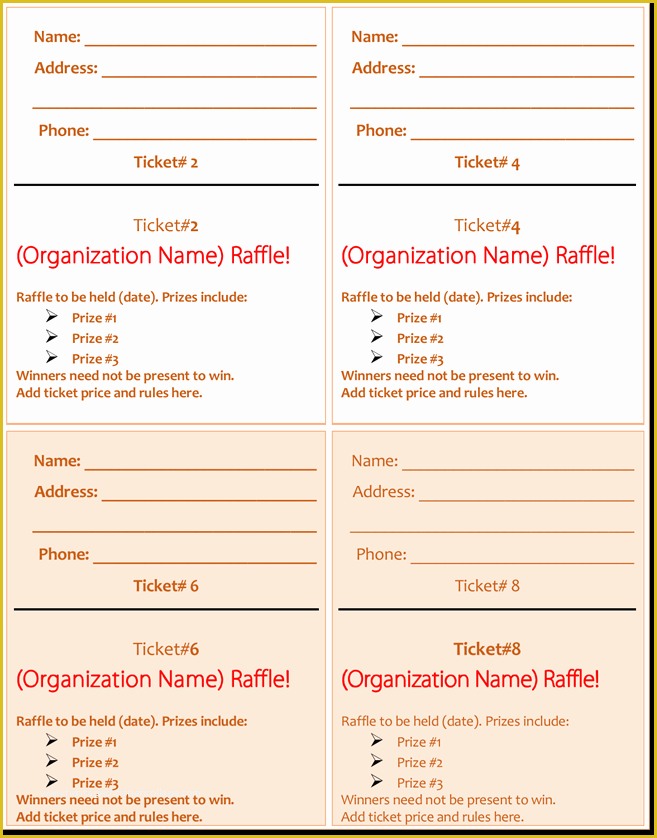 Ticket Layout Template Free Of 20 Free Raffle Ticket Templates with Automate Ticket