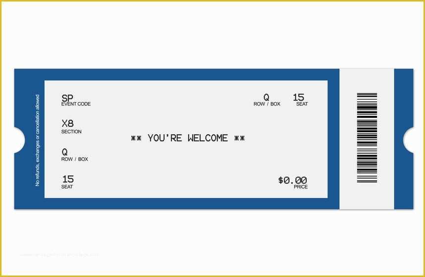 Ticket Layout Template Free Of 26 Cool Concert Ticket Template Examples