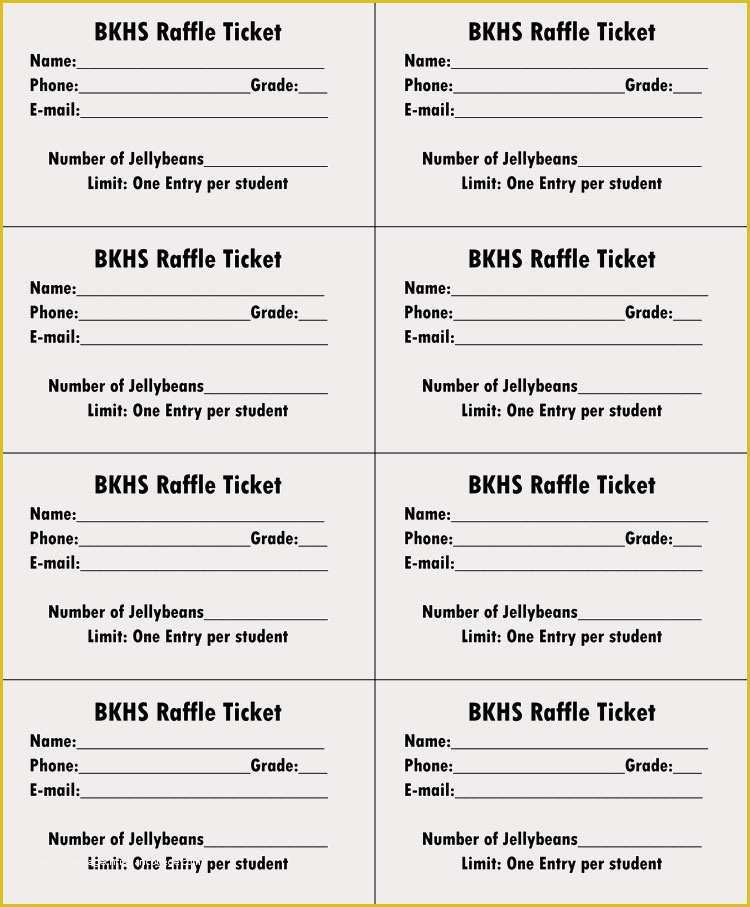 Ticket Layout Template Free Of 45 Raffle Ticket Templates