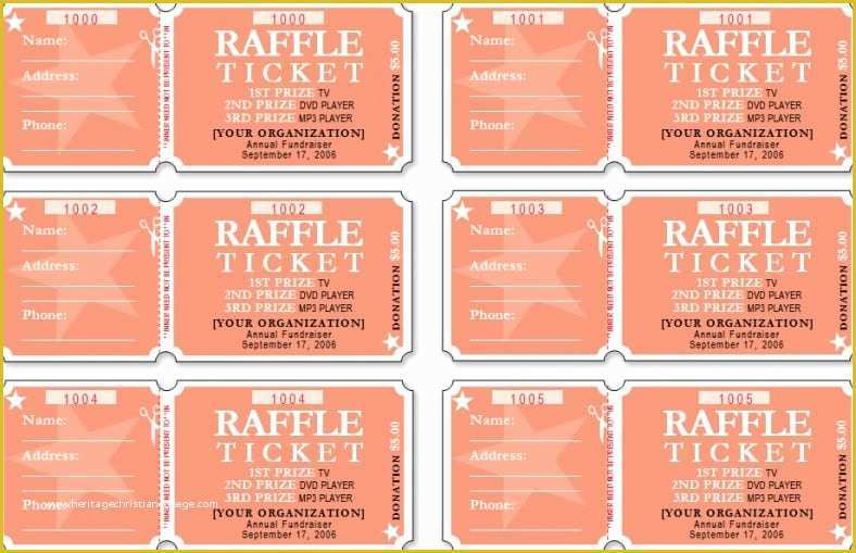 Ticket Layout Template Free Of Raffle Ticket Templates Word Templates Docs