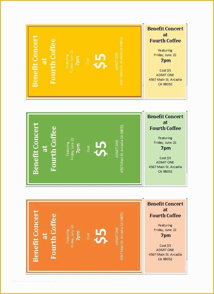 Ticket Template Free Download Of 22 Free event Ticket Templates Ms Word Template Lab