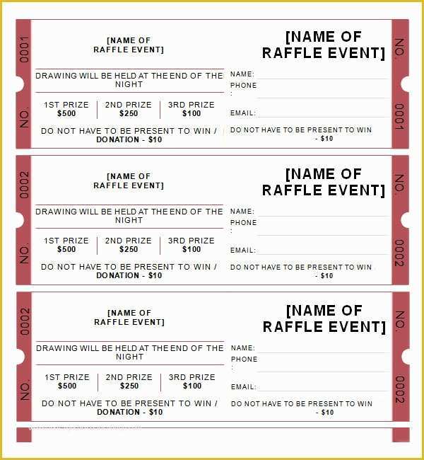 Ticket Template Free Download Of 23 Raffle Ticket Templates – Pdf Psd Word Indesign