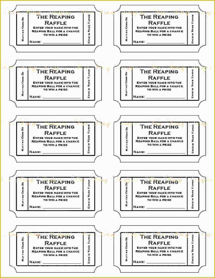 Ticket Template Free Download Of 3 Printable Raffle Ticket Template