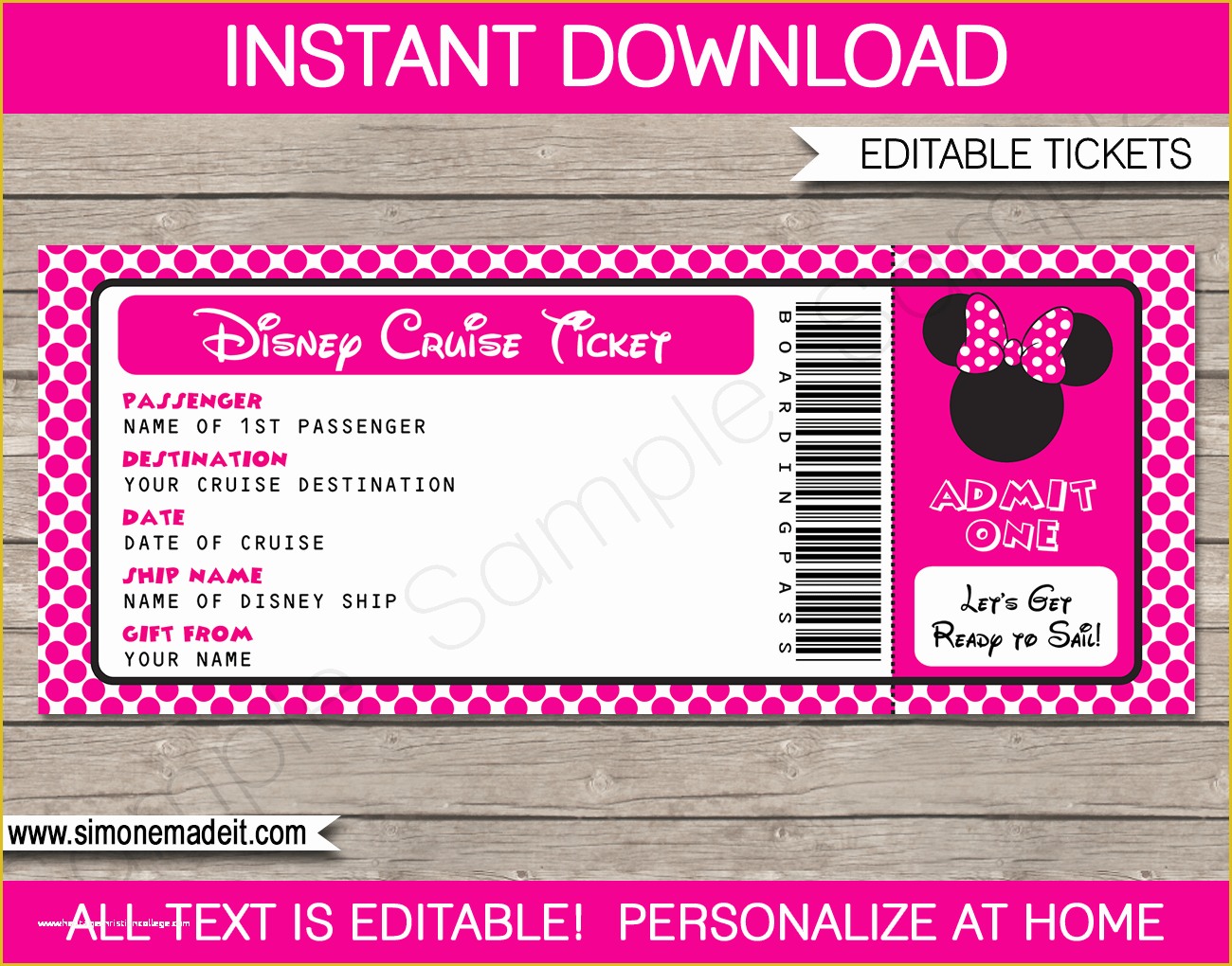 Ticket Template Free Download Of Disney Cruise Gift Boarding Pass Template