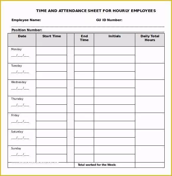 Time Card Spreadsheet Template Free Of 21 Daily Timesheet Templates Free Sample Example