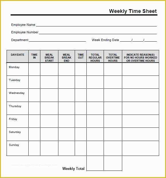 Time Card Spreadsheet Template Free Of 9 Free Printable Time Cards Templates Excel Templates