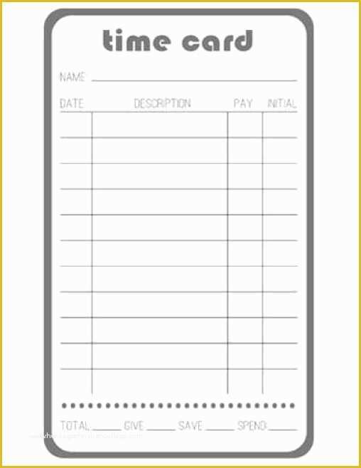 Time Card Spreadsheet Template Free Of 9 Free Printable Time Cards Templates Excel Templates