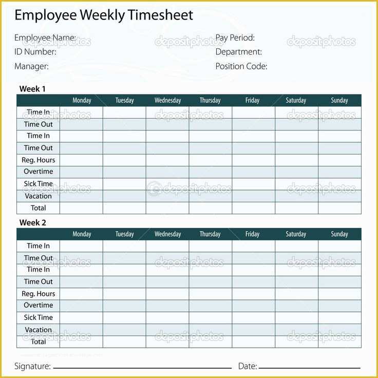 Time Card Spreadsheet Template Free Of Free Printable Timesheet Templates