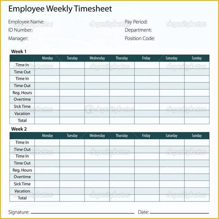 Time Card Spreadsheet Template Free Of Free Printable Timesheet Templates