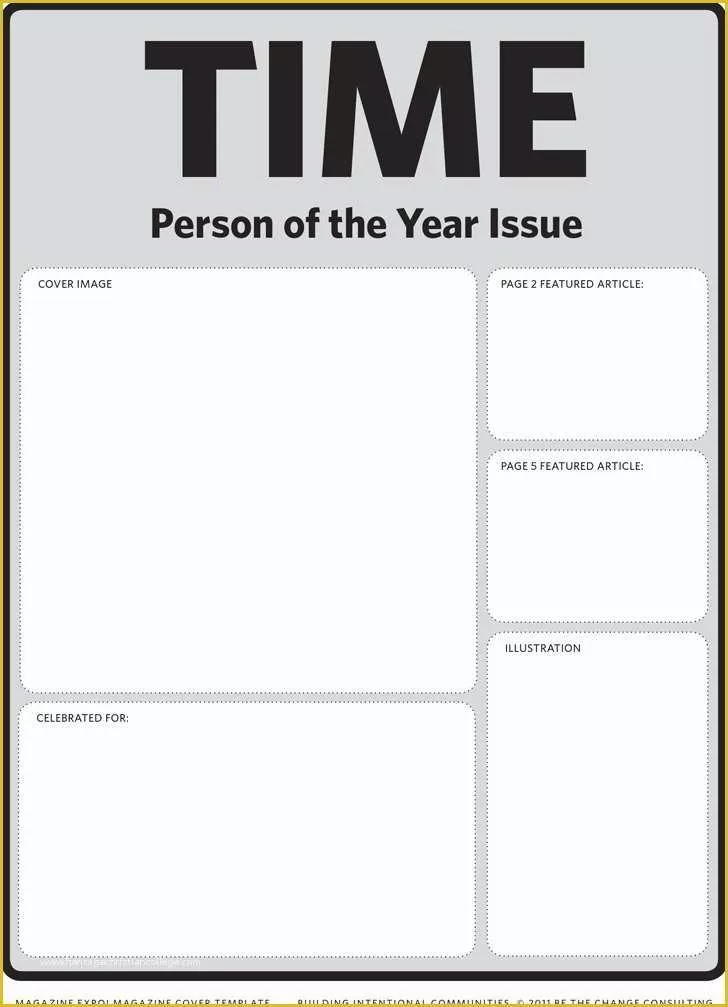 Blank Time Magazine Template