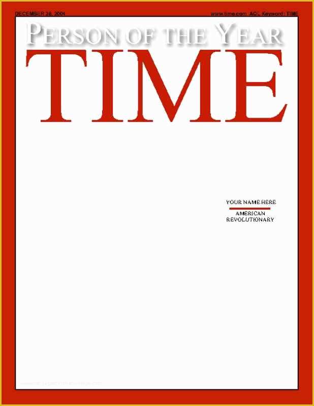 Time Magazine Cover Template Free Of Magazine Cover Template