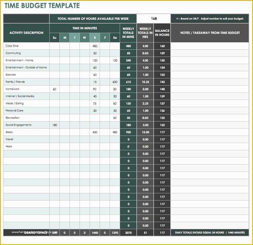 Time Management Excel Template Free Of 28 Free Time Management Worksheets