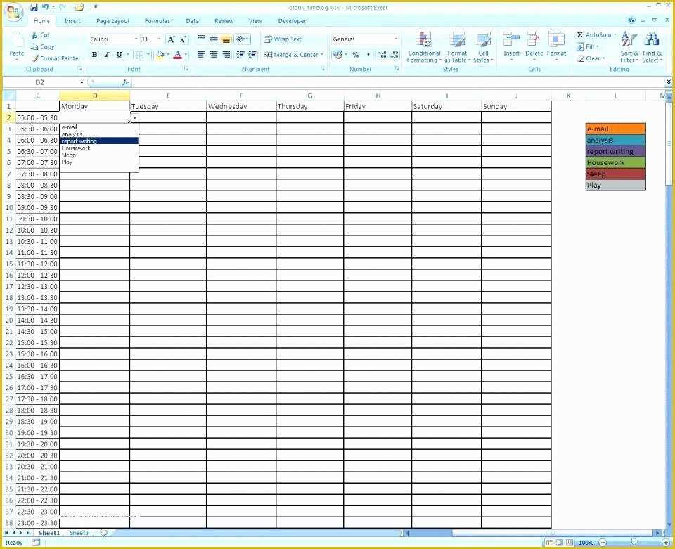 Time Management Excel Template Free Of Time Management Sheet Template – Hydrellatonefo
