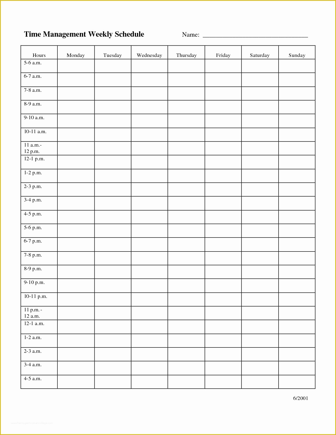 Time Management Excel Template Free Of Time Management Weekly Schedule Template …