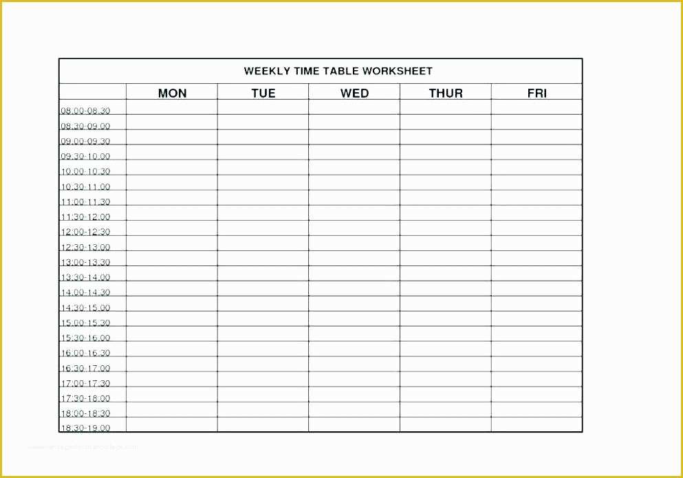 Time Management Excel Template Free Of Weekly Time Management Template Time Management Worksheet