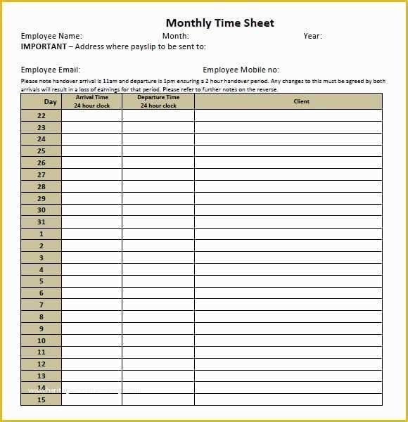 Timesheet for Contractors Template Free Excel Of 9 Monthly Timesheet Templates Excel Templates