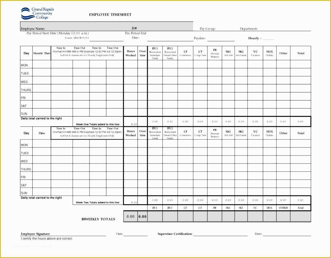 Timesheet Template Excel Free Download Of 7 Time Card Template for Word Oooue