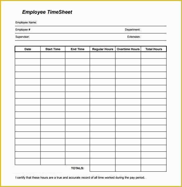 Timesheet Template Free Printable Of 29 Free Timesheet Templates – Free Sample Example format