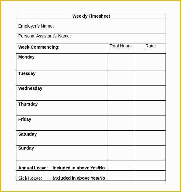 Timesheet Template Free Printable Of 31 Simple Timesheet Templates Doc Pdf