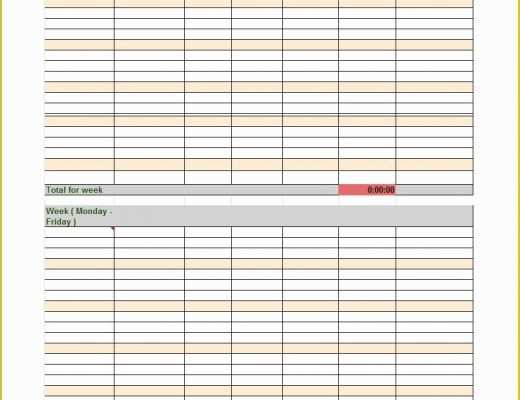 Timesheet Template Free Printable Of 40 Free Timesheet Time Card Templates Template Lab