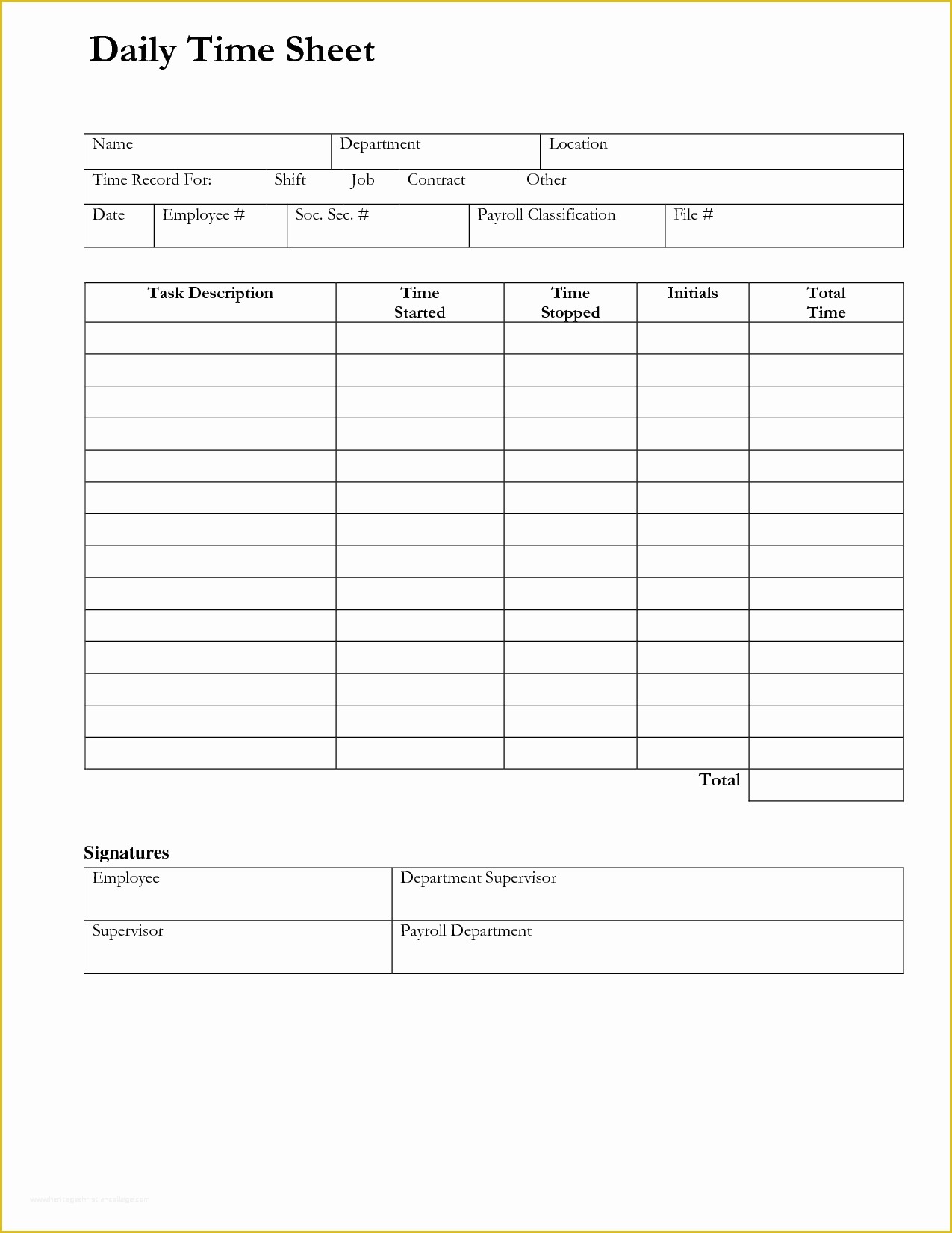 Timesheet Template Free Printable Of Daily Time Sheet Printable Printable 360 Degree