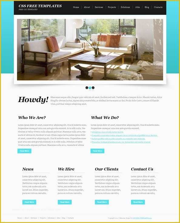 Top Free Jquery Templates for Websites Of Basic Blue Website Css Template with Great Jquery Slider