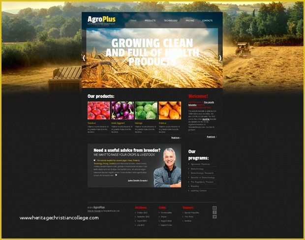 Top Free Jquery Templates for Websites Of Free Website Template with Jquery Slider for Agriculture