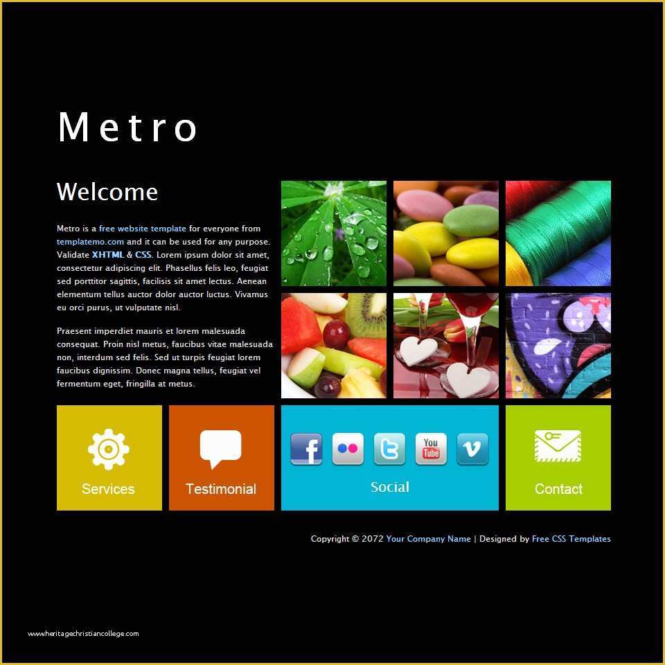 Top Free Jquery Templates for Websites Of Template 363 Metro