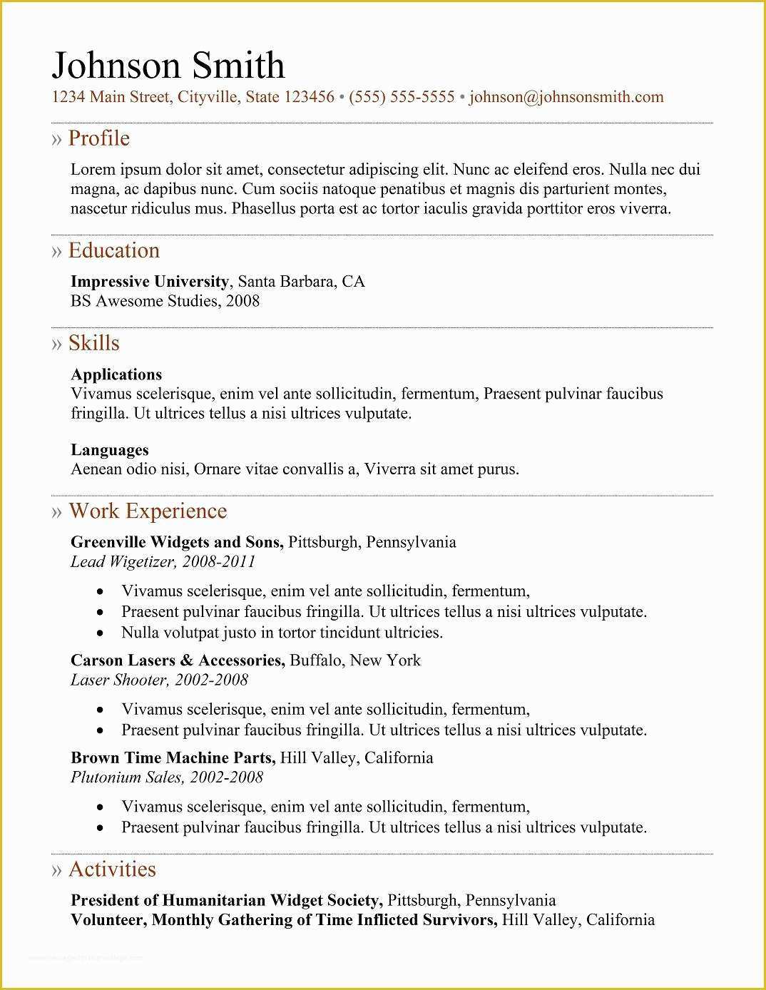 Top Free Resume Templates Of 9 Best Free Resume Templates for Freshers