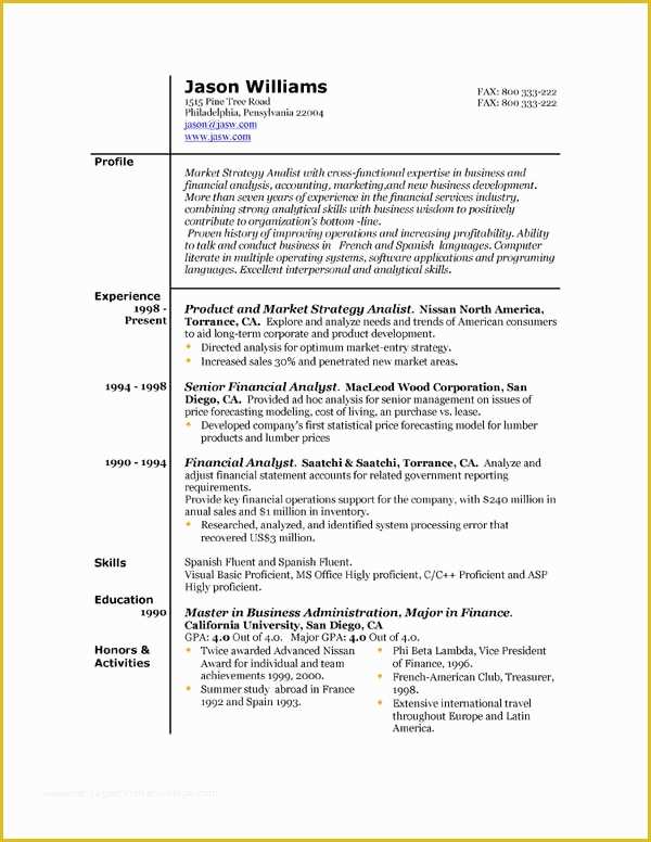 Top Free Resume Templates Of Sample Resume 85 Free Sample Resumes by Easyjob