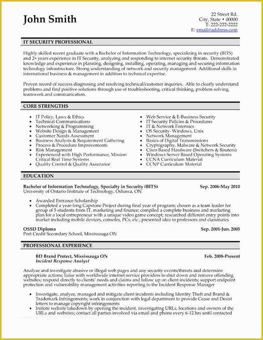 Top Free Resume Templates Of top Information Technology Resume Templates &amp; Samples