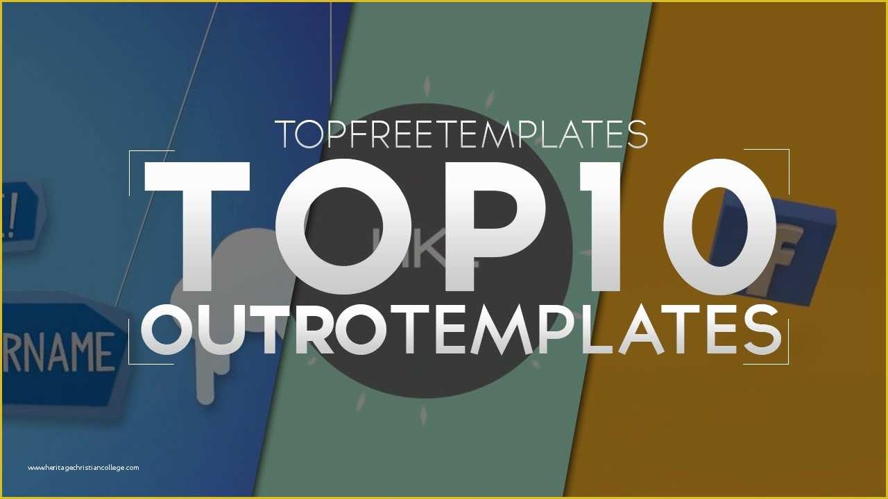 Top Free Templates Of Best top 10 Free Outro Templates sony Vegas after