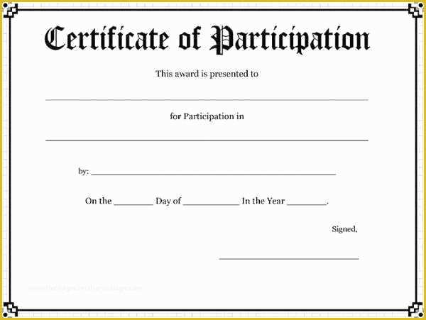 Top Free Templates Of Certificate Participation Template 20 top Free