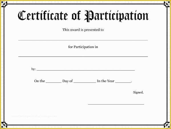 Top Free Templates Of Certificate Participation Template 20 top Free