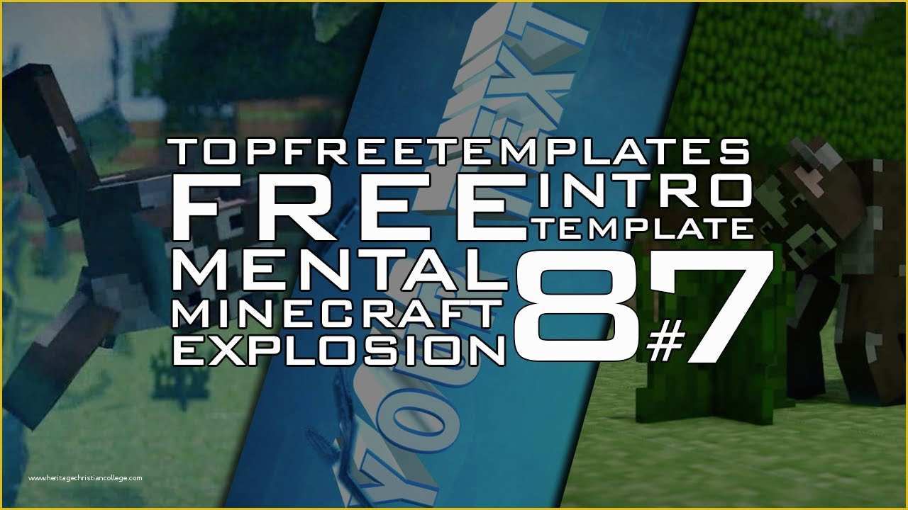 Top Free Templates Of Free after Effects Intro Mental Minecraft Explosion 87 W