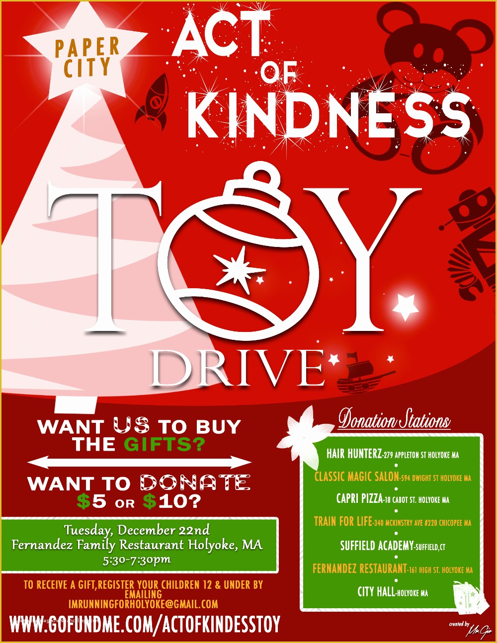 Toy Drive Flyer Template Free Of Holyoke Act Of Kindness toy Drive by Harry Melendez Gofundme