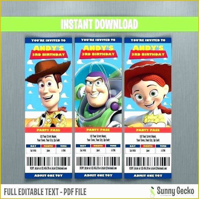 Toy Story Invitation Template Free Download Of Free Printable toy Story Invitations Plus Like This Item