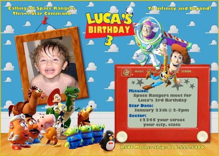 Toy Story Invitation Template Free Download Of toy Story Birthday Invitation