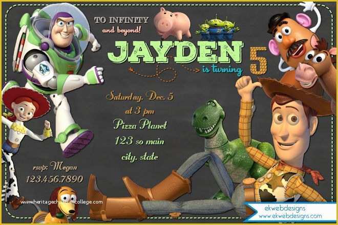 Toy Story Invitation Template Free Download Of toy Story Birthday Invitation Printable