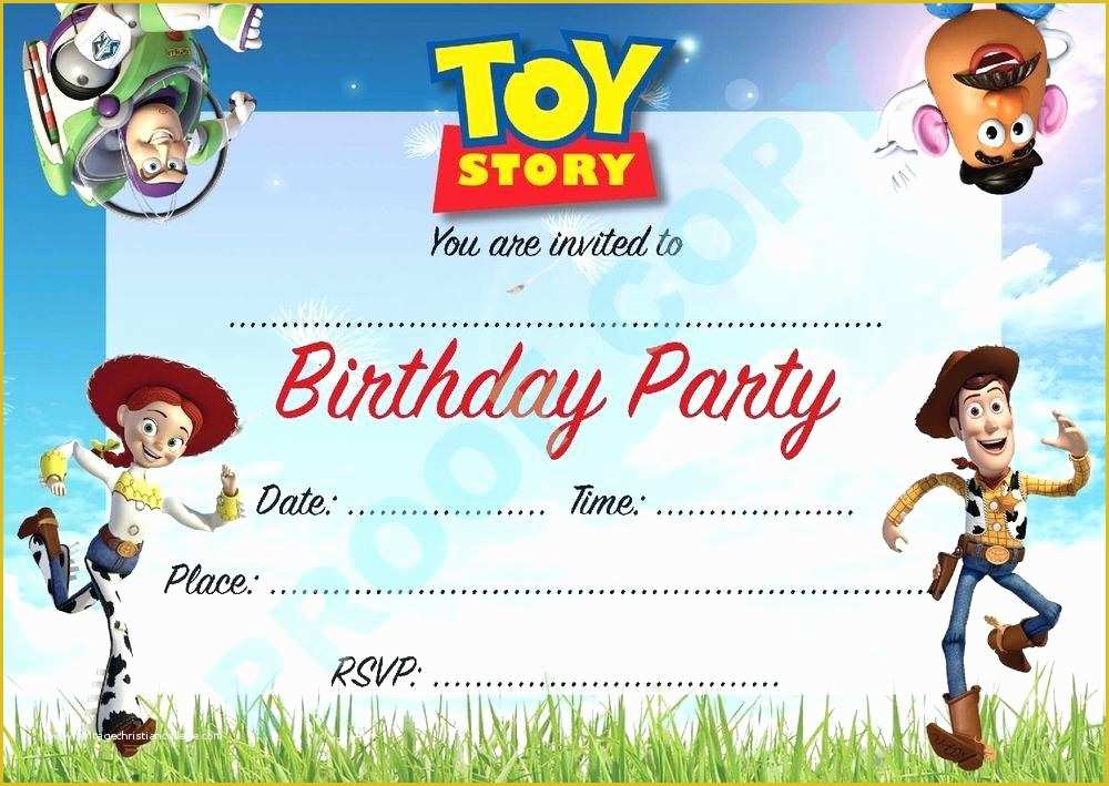 Toy Story Invitation Template Free Download Of toy Story Invitations Printable