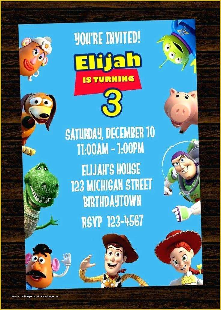 Toy Story Invitation Template Free Download Of toy Story Invites Templates Free toy Story Invitations