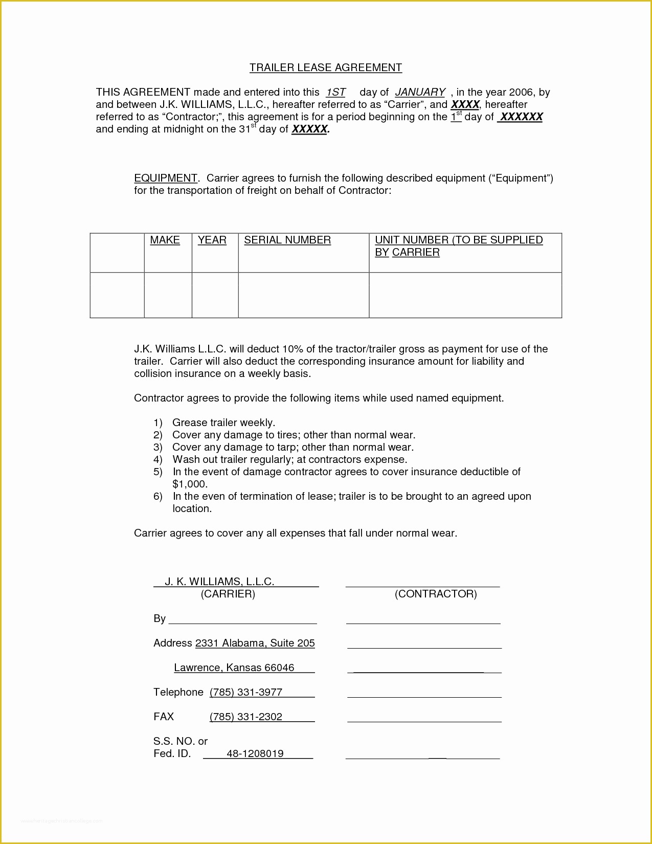 Trailer Lease Agreement Template Free Of 10 Best Of Semi Truck Lease Agreement Truck Lease