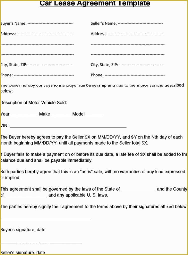 Trailer Lease Agreement Template Free Of 29 Of Tractor Trailer Lease Agreement Template