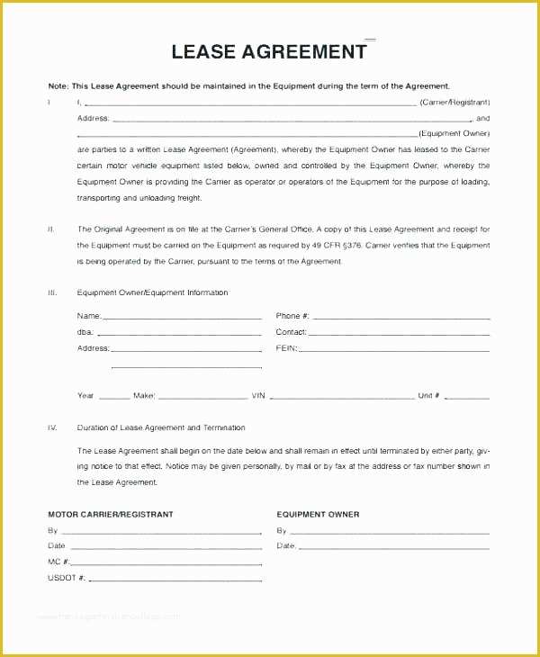 Trailer Lease Agreement Template Free Of Agreement Templates Simple House Trailer Rental Template