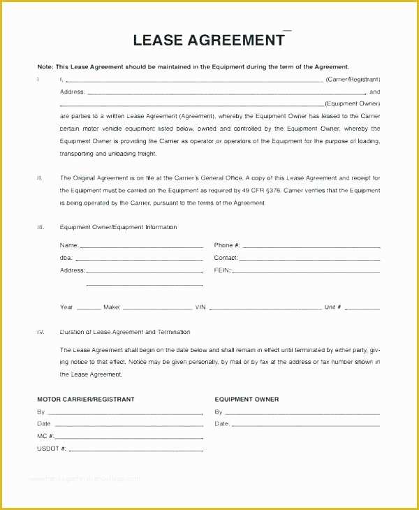 Trailer Rental Agreement Template Free