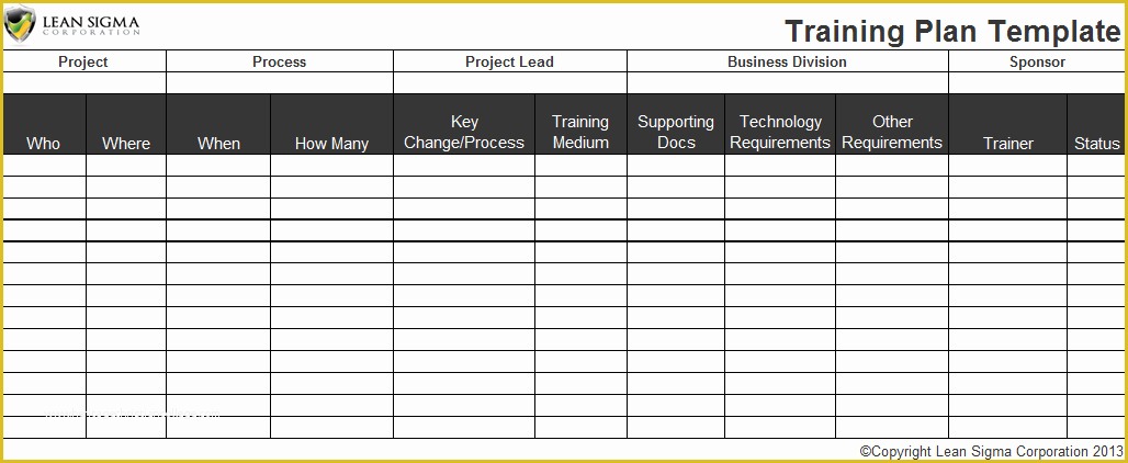 Training Plan Template Excel Free Of Employee Training Plan Template