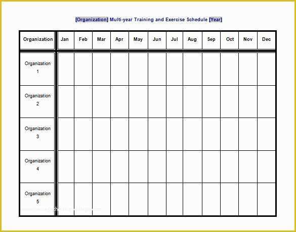 Training Plan Template Excel Free Of Exercise Schedule Template – 7 Free Word Excel Pdf