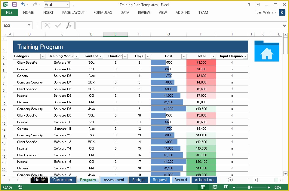 Training Plan Template Excel Free Of Training Plan Template – 20 Page Word & 14 Excel forms